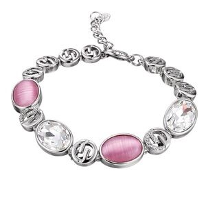 Swarovski Crystals Pink & Silver Bracelet